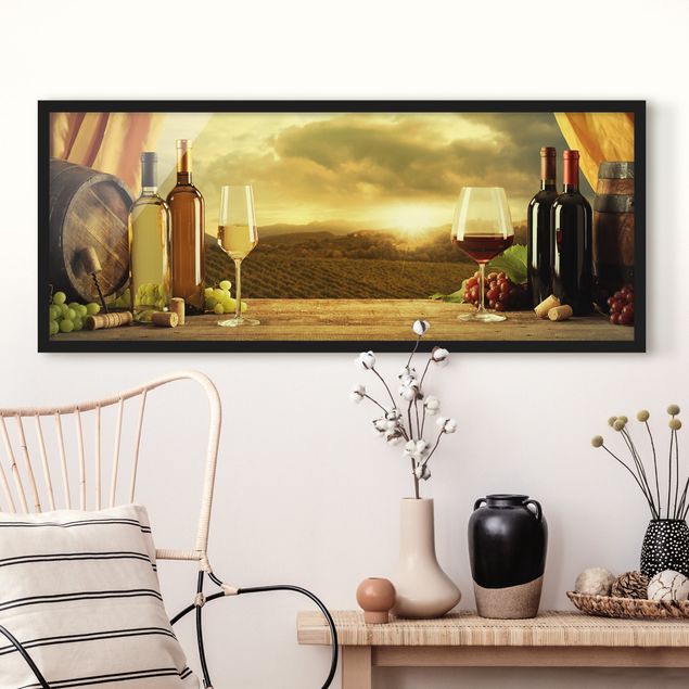 Wandbilder Landschaften Wein mit Ausblick