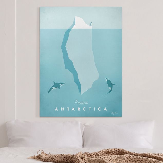 Leinwand Fisch Reiseposter - Antarktis