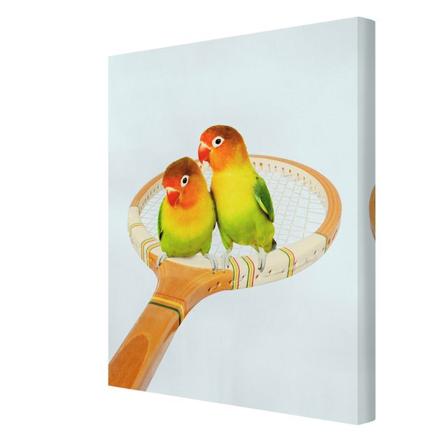 Leinwandbilder Tiere Tennis mit Vögeln