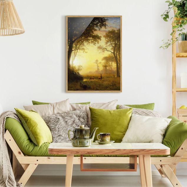 Kunststile Albert Bierstadt - Sonnenbeschienene Lichtung