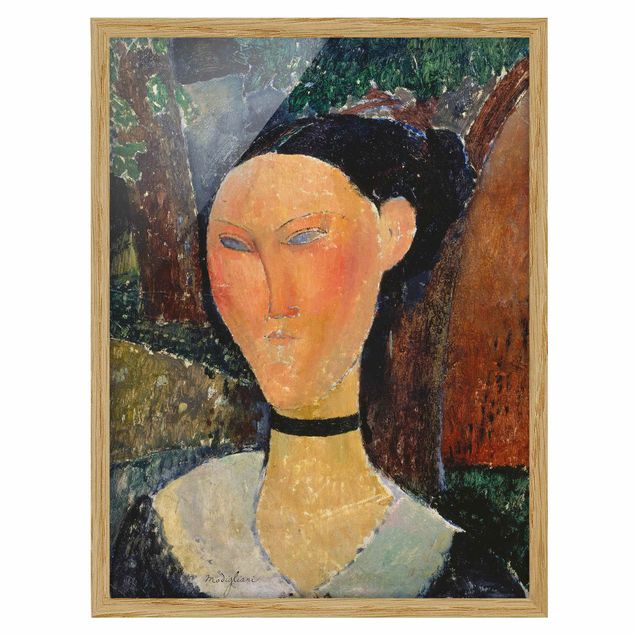 Wandbilder Kunstdrucke Amedeo Modigliani - Junge Frau
