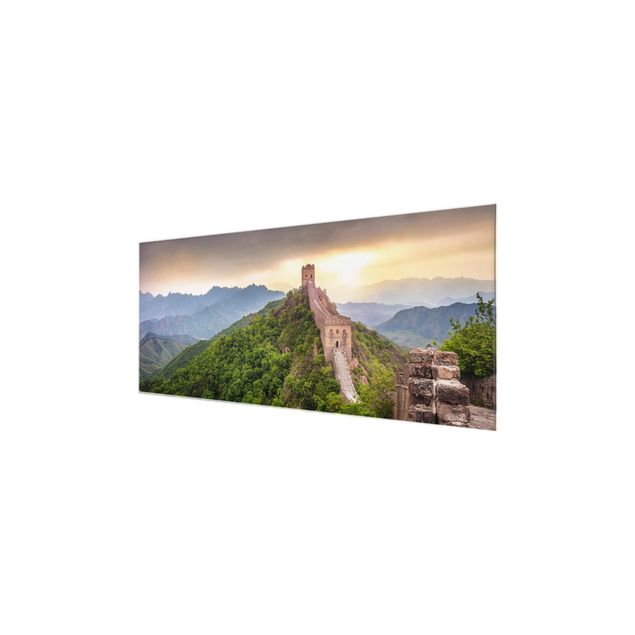 Glasbild Skyline Die unendliche Mauer von China