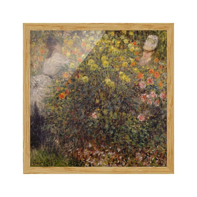 gerahmte Blumenbilder Claude Monet - Blumengarten