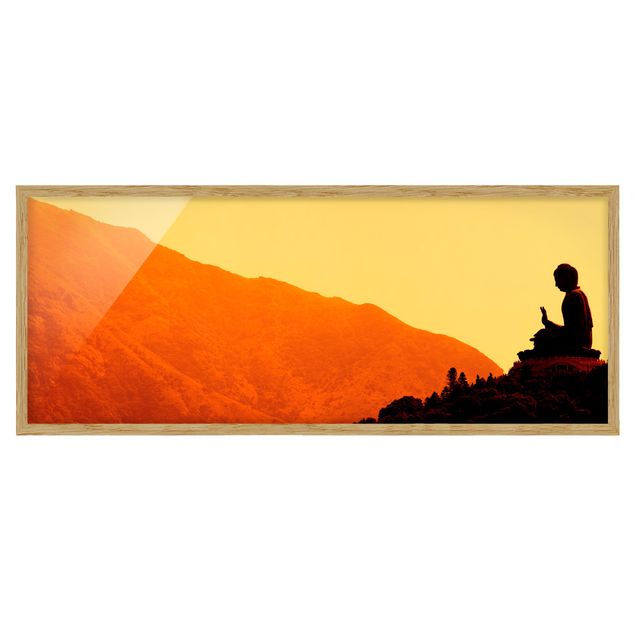 Wandbilder Orange Resting Buddha