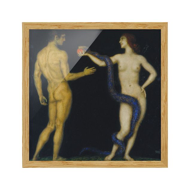 Wandbilder Kunstdrucke Franz von Stuck - Adam und Eva