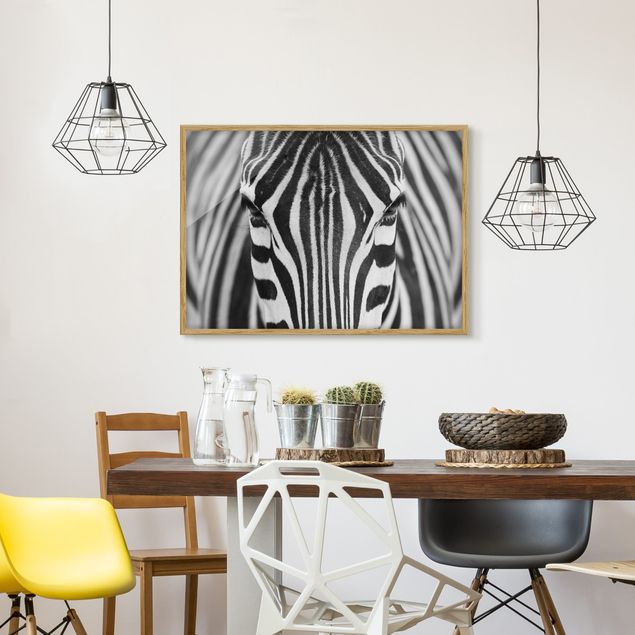 schwarz-weiß Bilder mit Rahmen Zebra Look