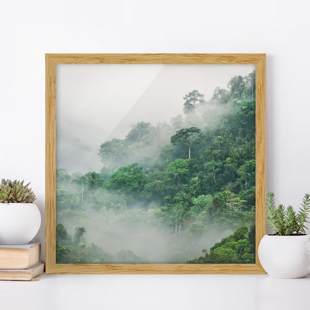 Wanddeko Küche Dschungel im Nebel