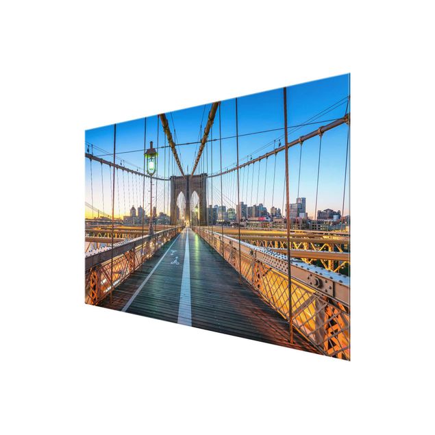 Wandbilder Modern Morgenblick von der Brooklyn Bridge