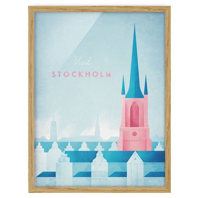 Wandbilder Kunstdrucke Reiseposter - Stockholm