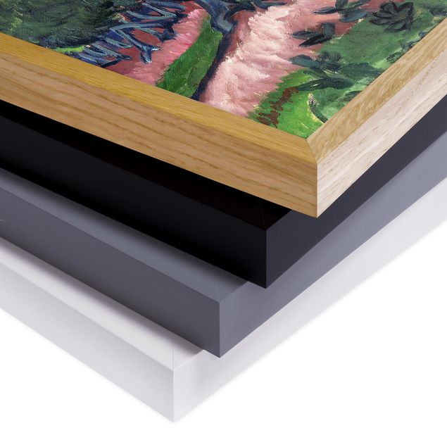 Landschaftsbilder gerahmt Ernst Ludwig Kirchner - Landschaft mit Kastanienbaum