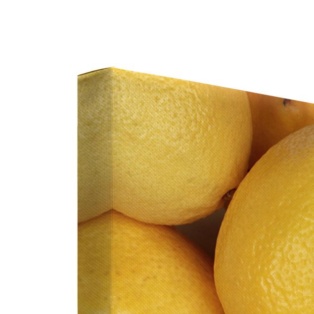 Leinwandbild 3-teilig - Saftige Zitronen - Hoch 1:2