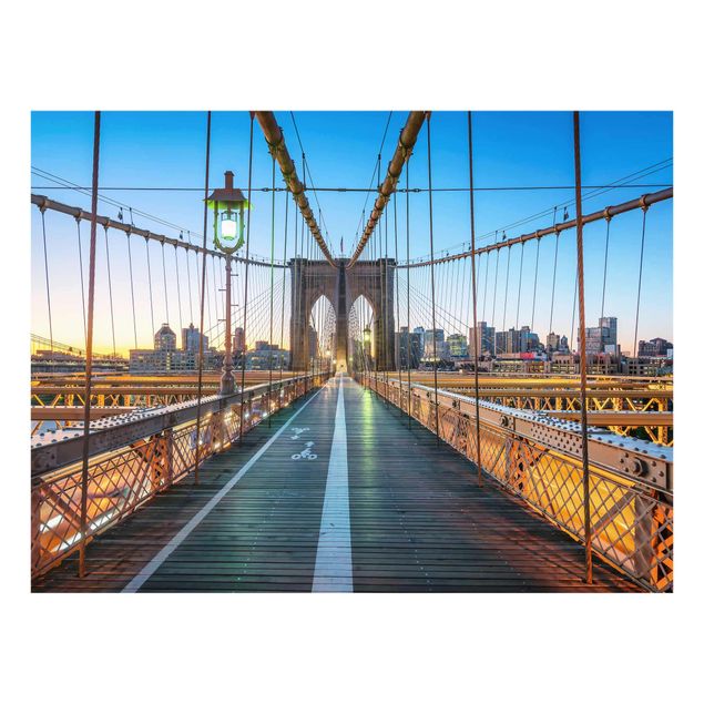 Wandbilder Architektur & Skyline Morgenblick von der Brooklyn Bridge