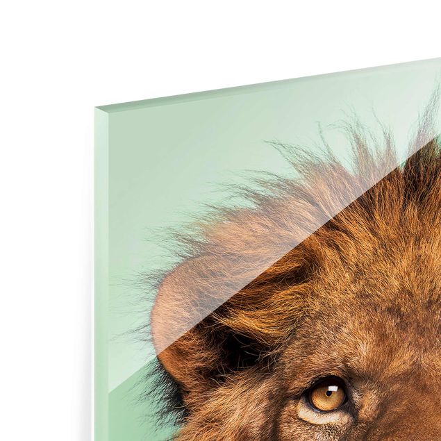 Wandbilder Modern Löwe mit Bart