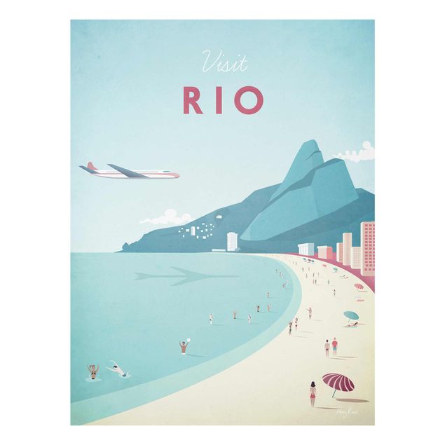 Glasbilder Städte Reiseposter - Rio de Janeiro