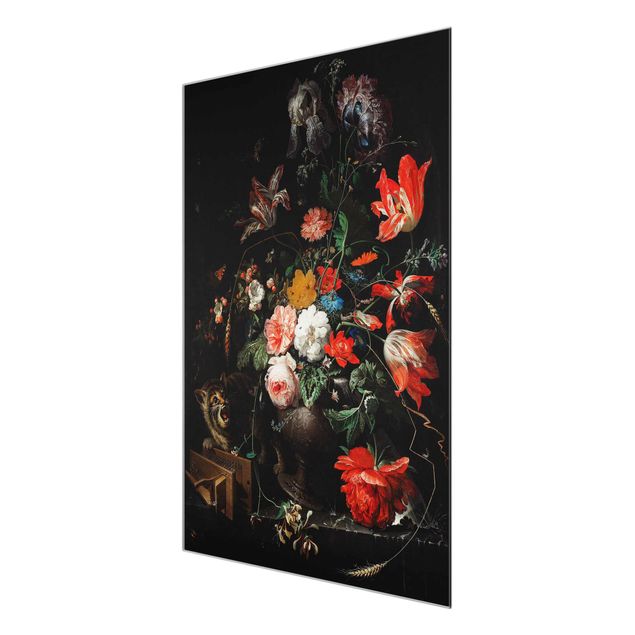 Wandbilder Blumen Abraham Mignon - Das umgeworfene Bouquet