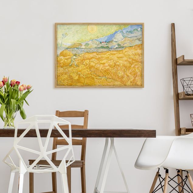 Kunststil Pointillismus Vincent van Gogh - Kornfeld mit Schnitter
