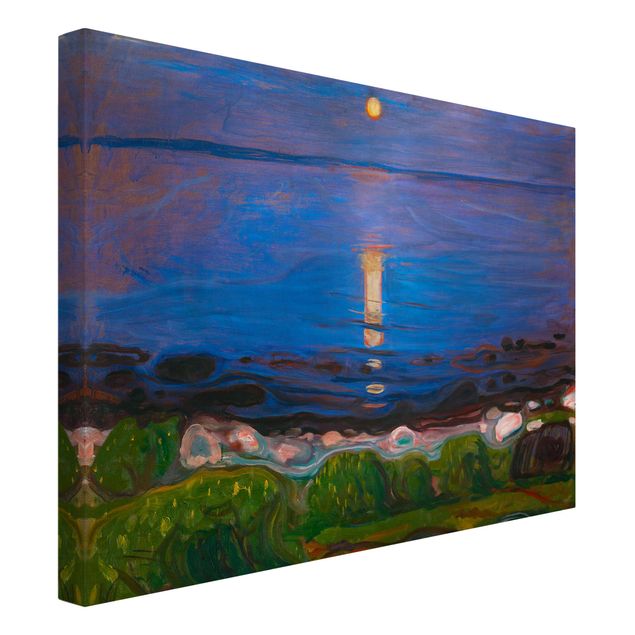 Kunststile Edvard Munch - Sommernacht am Meeresstrand