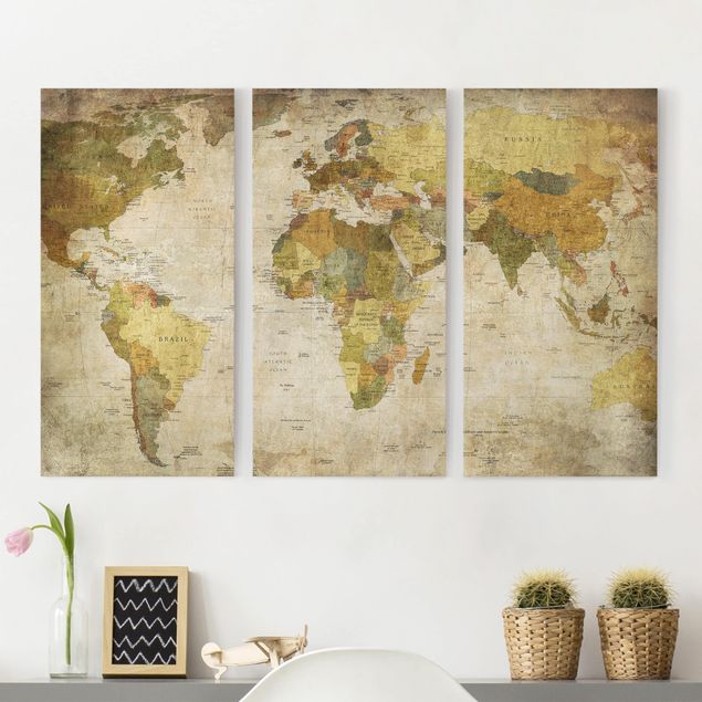 Wanddeko Küche Weltkarte