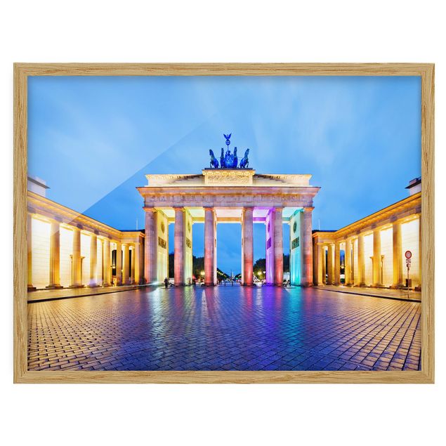 Wandbilder Modern Erleuchtetes Brandenburger Tor