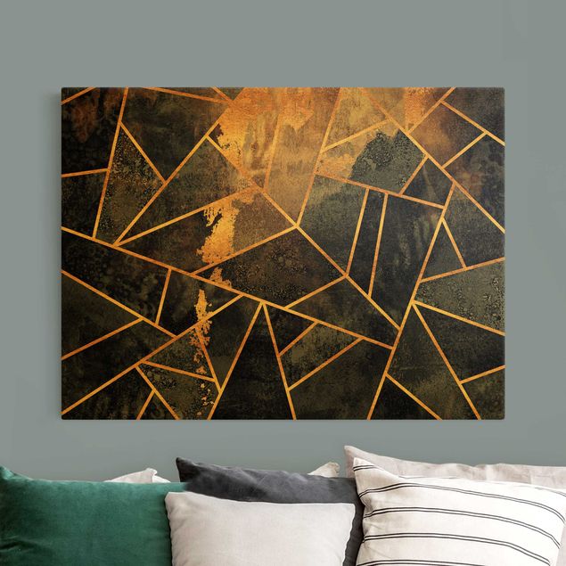 Leinwandbilder Muster Onyx mit Gold