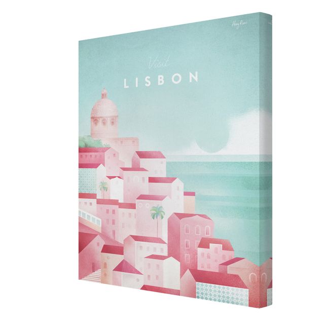 Skyline Leinwand Reiseposter - Lissabon