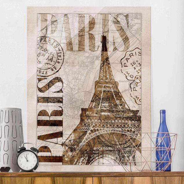 Küchen Deko Shabby Chic Collage - Paris