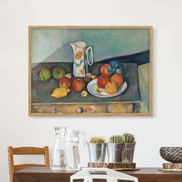 Wanddeko Küche Paul Cézanne - Stillleben Milchkrug