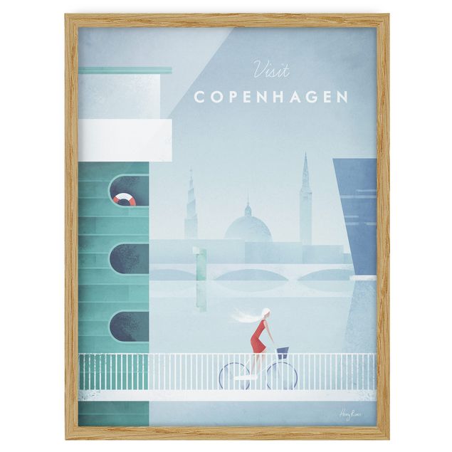 Wandbilder Kunstdrucke Reiseposter - Kopenhagen