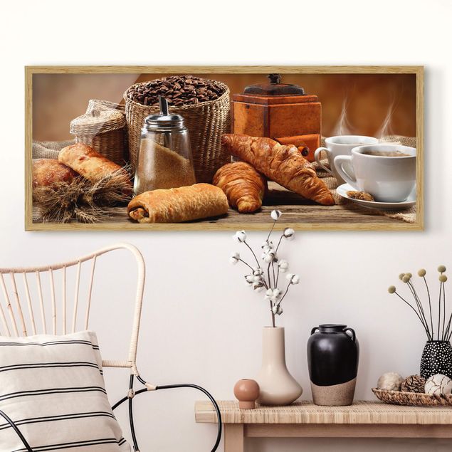 Wandbilder Kaffee Frühstückstisch