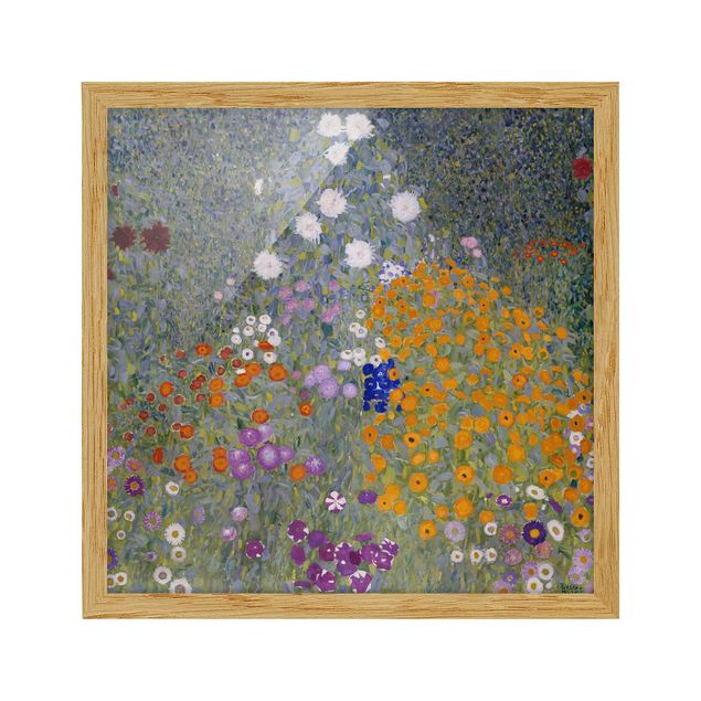 Blumenbilder mit Rahmen Gustav Klimt - Bauerngarten