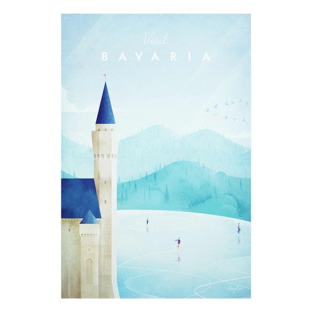 Wandbilder Blau Reiseposter - Bavaria