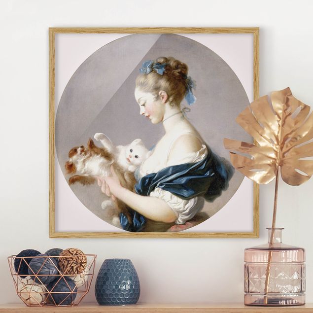 Wanddeko Küche Jean Honoré Fragonard - Mädchen mit Hund