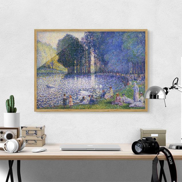 Pointillismus Bilder Henri Edmond Cross - Der See im Bois de Bologne