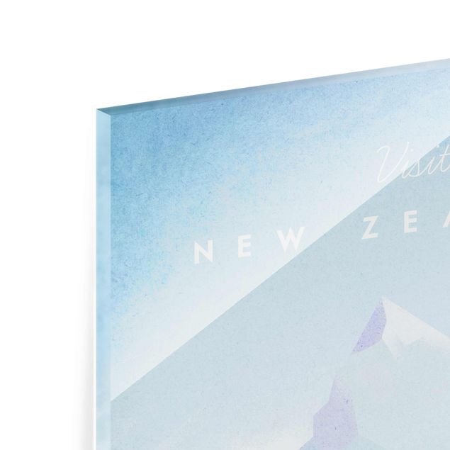 Glasbilder Städte Reiseposter - Neuseeland
