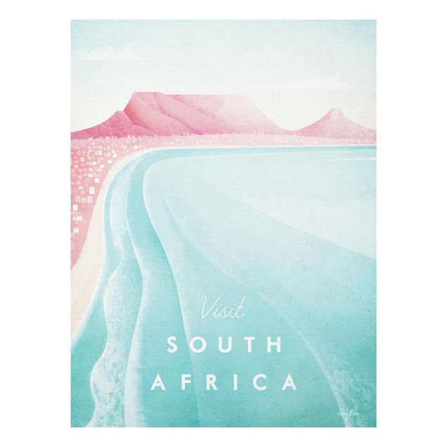 Glasbild Meer Reiseposter - Südafrika