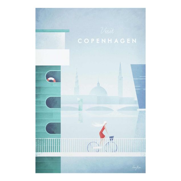 Wandbilder Türkis Reiseposter - Kopenhagen