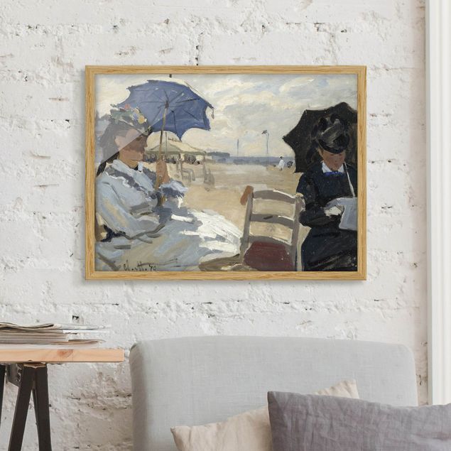 Gerahmte Bilder Strände Claude Monet - Strand von Trouville
