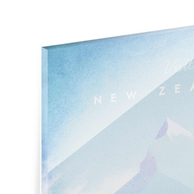 Glasbild Stadt Reiseposter - Neuseeland