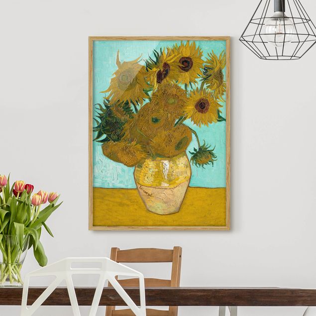 Küchen Deko Vincent van Gogh - Vase mit Sonnenblumen