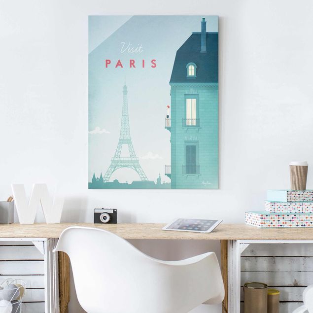 Glasbilder Paris Reiseposter - Paris