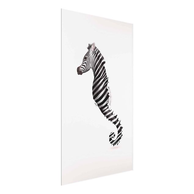 Wandbilder Pferde Seepferdchen mit Zebrastreifen