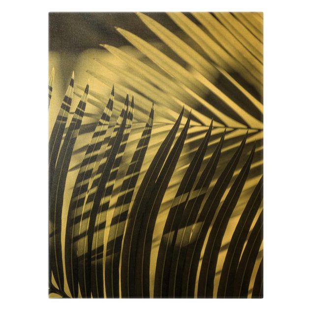 Wandbilder Schattenspiel auf Palmenwedel
