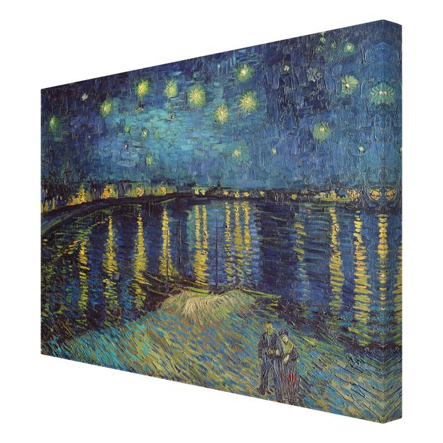 Kunstdruck Leinwand Vincent van Gogh - Sternennacht über der Rhône