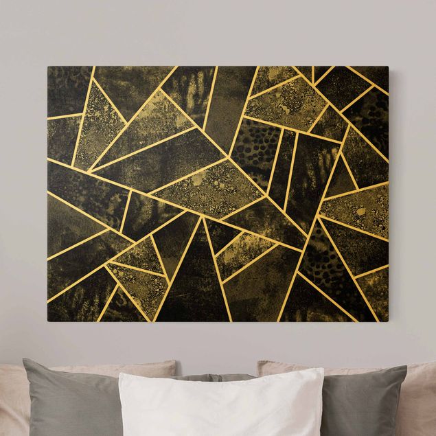 Elisabeth Fredriksson Bilder Goldene Geometrie - Graue Dreiecke