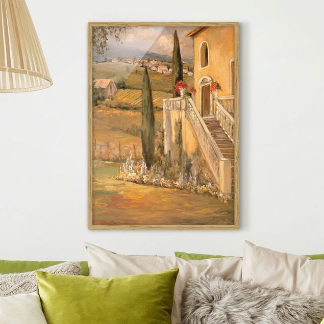 Wanddeko Küche Italienische Landschaft - Haustreppe