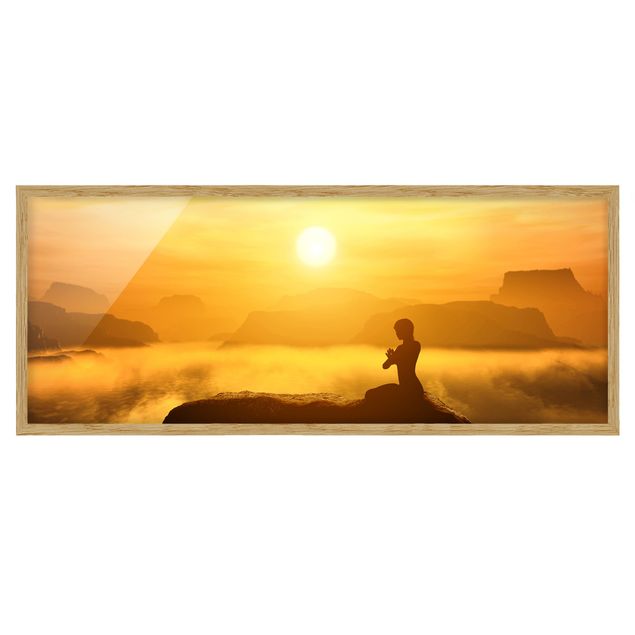 Landschaftsbilder mit Rahmen Yoga Meditation