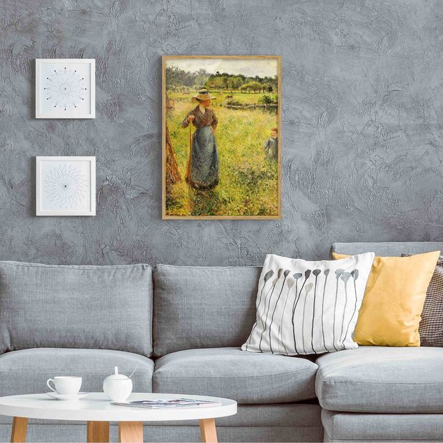 Kunststil Pointillismus Camille Pissarro - Die Heumacherin