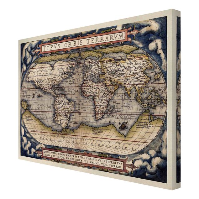 Leinwandbilder kaufen Historische Weltkarte Typus Orbis Terrarum