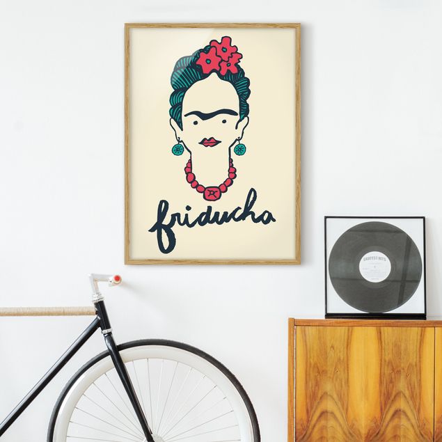 Bilder gerahmt Blumen Frida Kahlo - Friducha