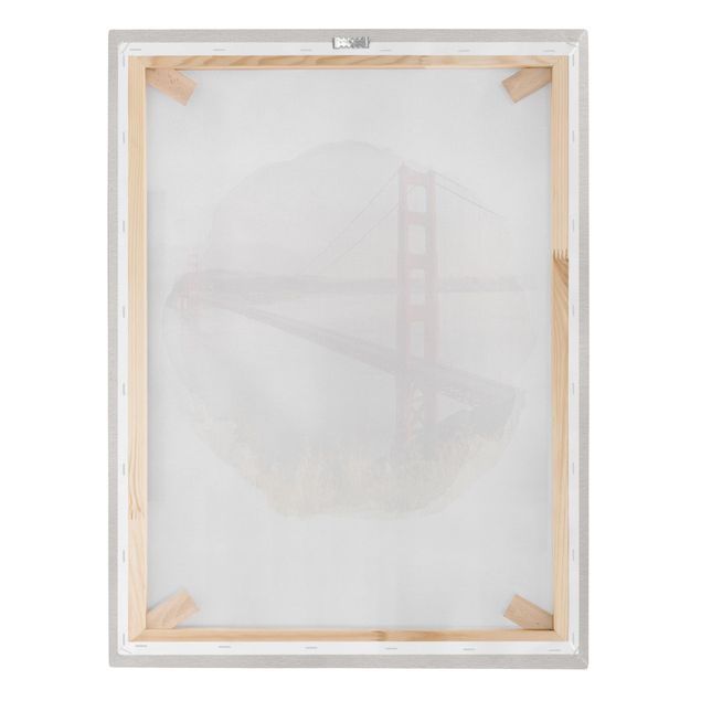 schöne Leinwandbilder Wasserfarben - Golden Gate Bridge in San Francisco